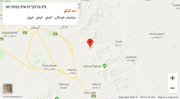 روستای ده کبکو بر روی نقشه