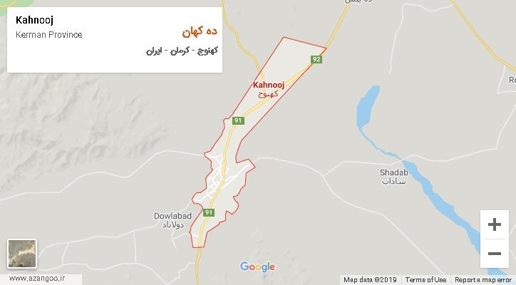 دهستان ده کهان بر روی نقشه