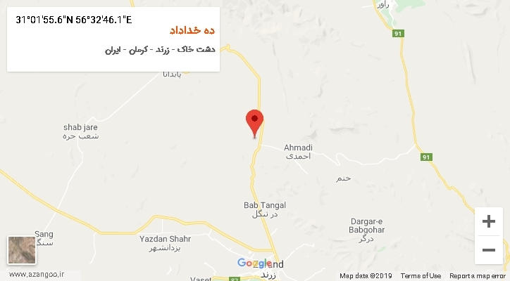 روستای ده خداداد بر روی نقشه
