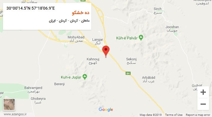 روستای ده خشکو بر روی نقشه