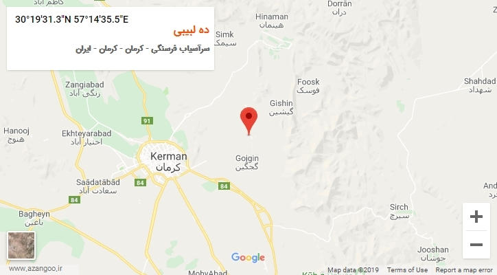 روستای ده لبیبی بر روی نقشه