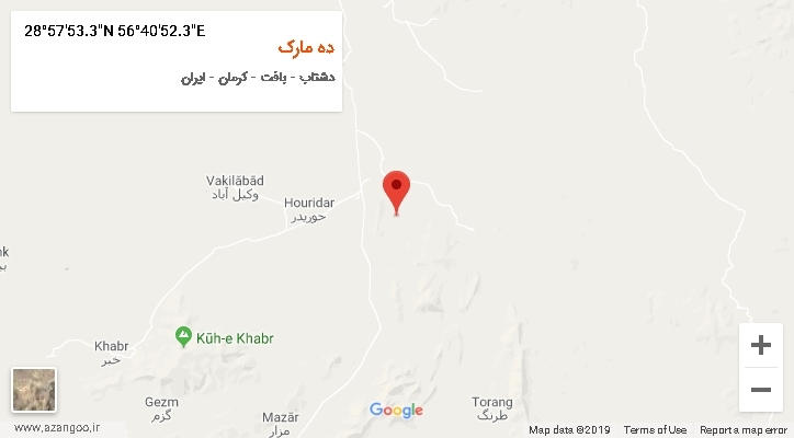 روستای ده مارک بر روی نقشه