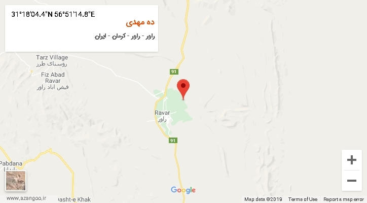 روستای ده مهدی بر روی نقشه