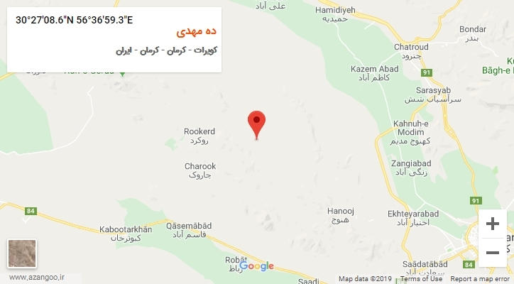 روستای ده مهدی بر روی نقشه