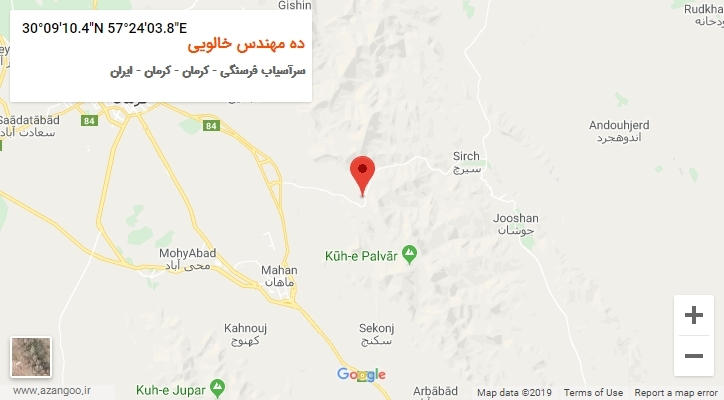 روستای ده مهندس خالویی بر روی نقشه