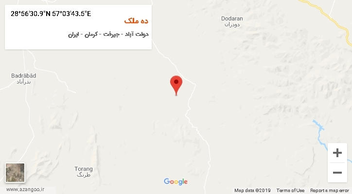 روستای ده ملک بر روی نقشه