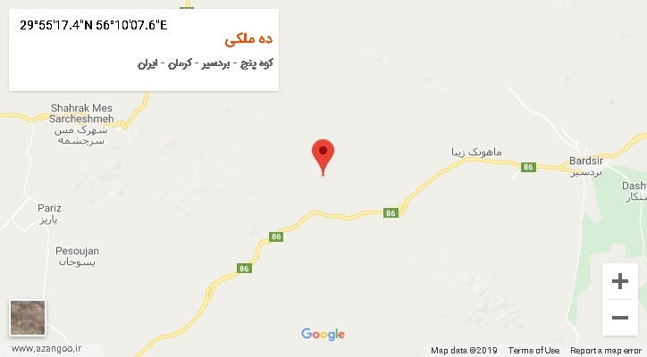 روستای ده ملکی بر روی نقشه