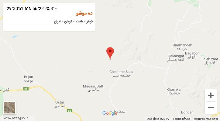 روستای ده موشو بر روی نقشه