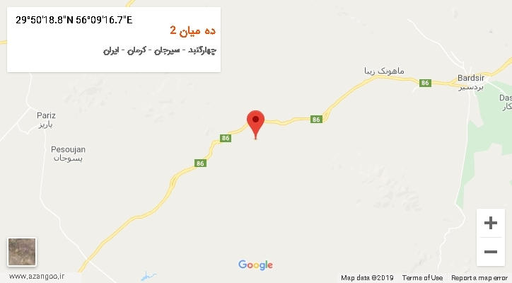 روستای ده میان 2 بر روی نقشه