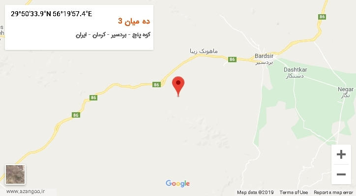 روستای ده میان 3 بر روی نقشه