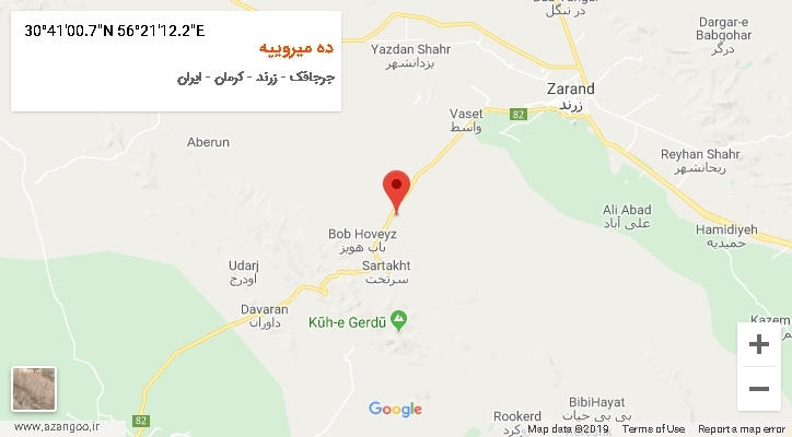 روستای ده میروییه بر روی نقشه