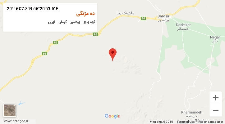 روستای ده مزنگی بر روی نقشه