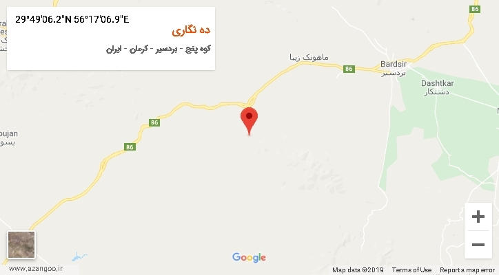 روستای ده نگاری بر روی نقشه