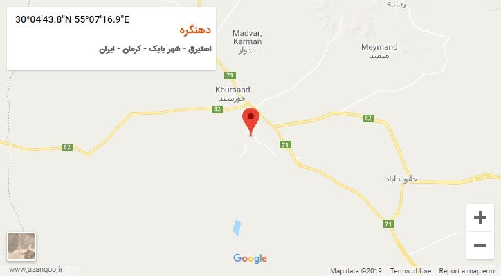 روستای دهنگره بر روی نقشه