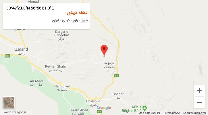 روستای دهنه دیدی بر روی نقشه