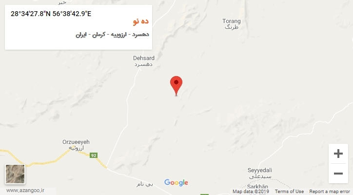 روستای ده نو بر روی نقشه