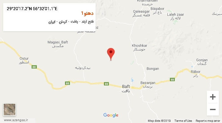 روستای دهنو1 بر روی نقشه