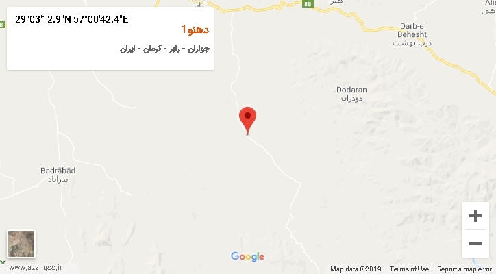 روستای دهنو1 بر روی نقشه