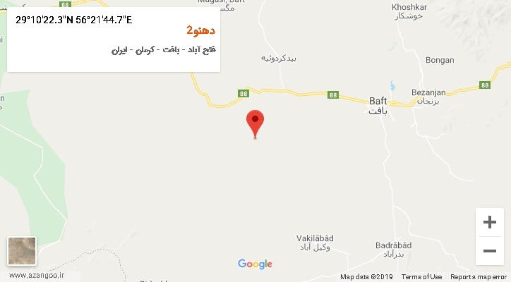 روستای دهنو2 بر روی نقشه