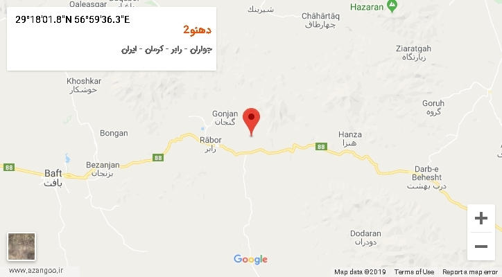 روستای دهنو2 بر روی نقشه