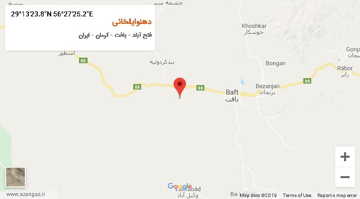 روستای دهنوایلخانی بر روی نقشه