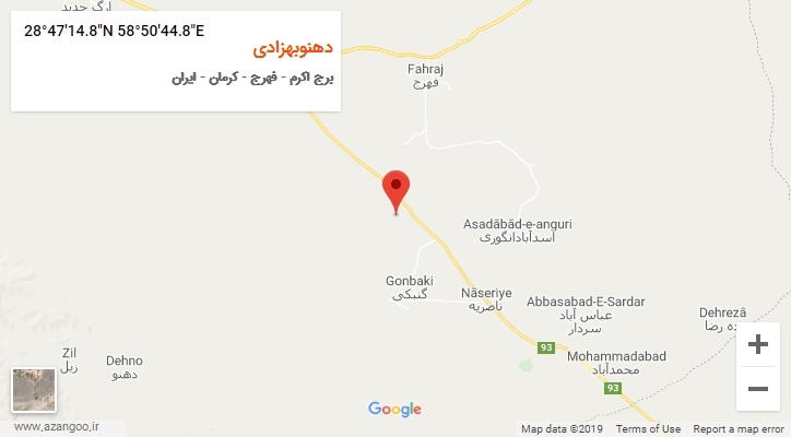 روستای دهنوبهزادی بر روی نقشه