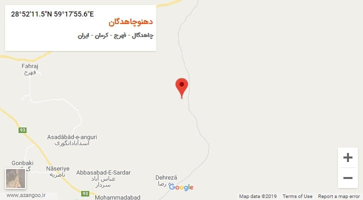 روستای دهنوچاهدگان بر روی نقشه