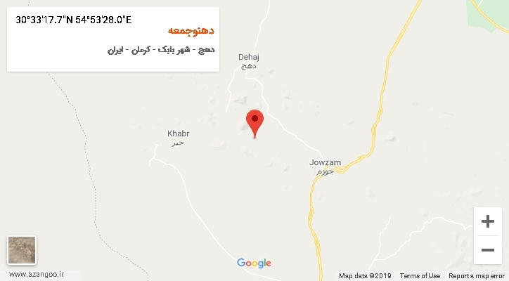 روستای دهنوجمعه بر روی نقشه