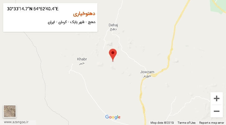 روستای دهنوخیاری بر روی نقشه