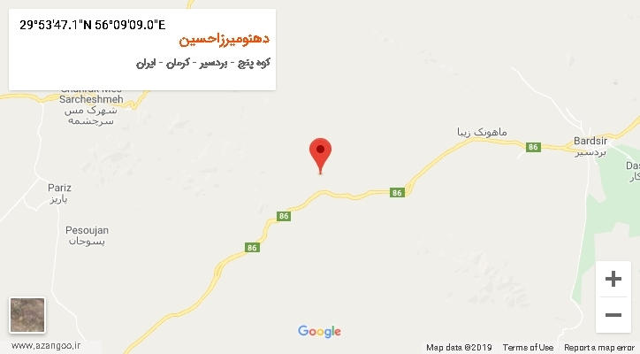 روستای دهنومیرزاحسین بر روی نقشه