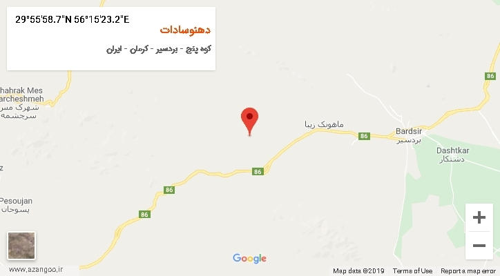 روستای دهنوسادات بر روی نقشه
