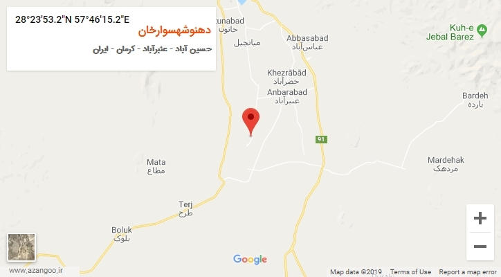 روستای دهنوشهسوارخان بر روی نقشه