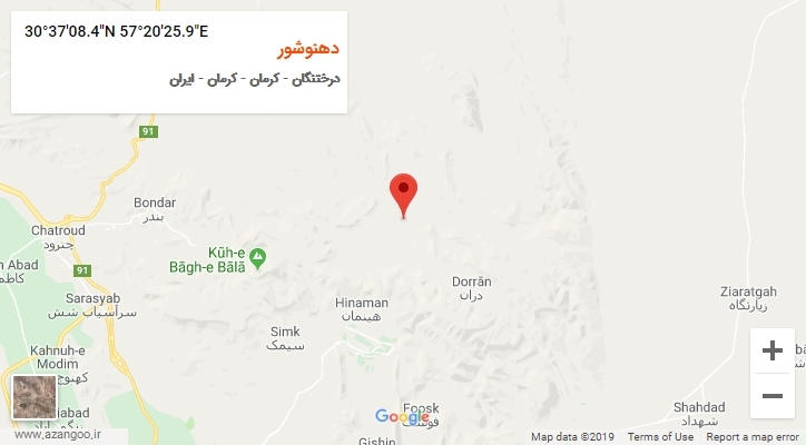 روستای دهنوشور بر روی نقشه