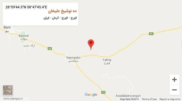 روستای ده نوشیخ علیخان بر روی نقشه
