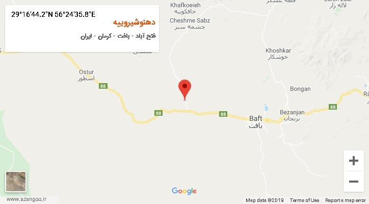 روستای دهنوشیروییه بر روی نقشه