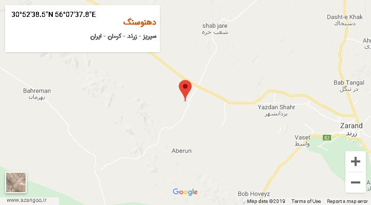 روستای دهنوسنگ بر روی نقشه