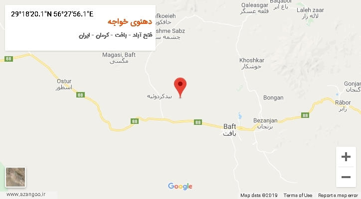 روستای دهنوی خواجه بر روی نقشه