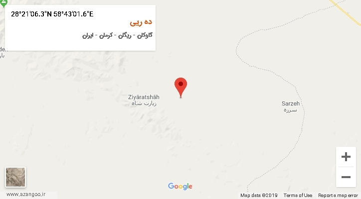 روستای ده ریی بر روی نقشه