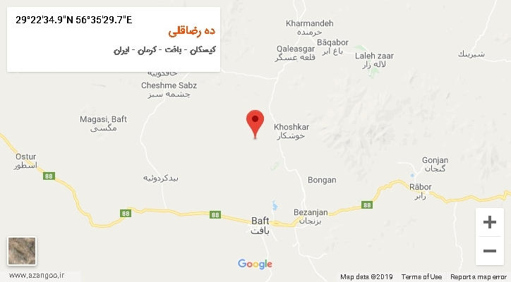 روستای ده رضاقلی بر روی نقشه