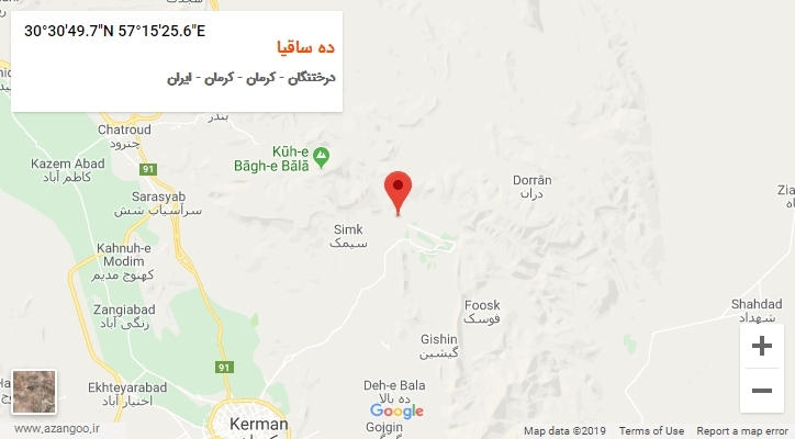 روستای ده ساقیا بر روی نقشه