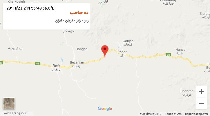روستای ده صاحب بر روی نقشه