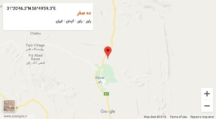 روستای ده صفر بر روی نقشه