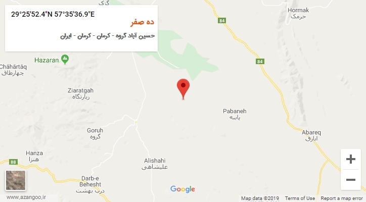 روستای ده صفر بر روی نقشه