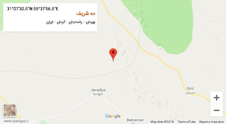 روستای ده شریف بر روی نقشه
