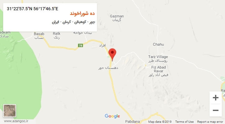 روستای ده شوراخوند بر روی نقشه