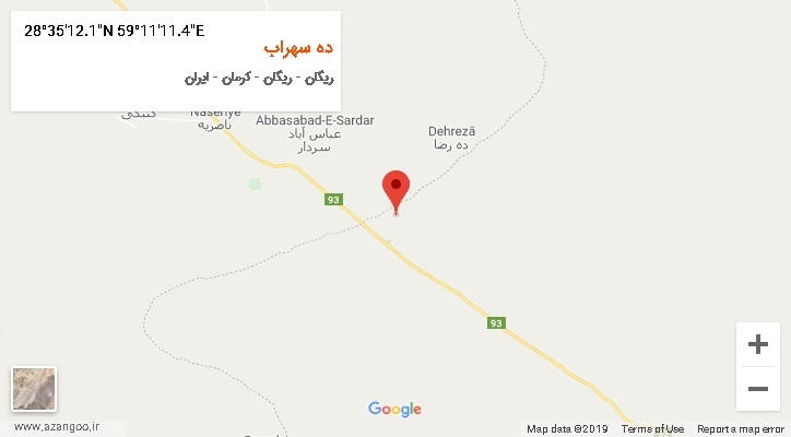 روستای ده سهراب بر روی نقشه