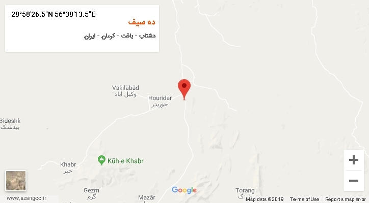 روستای ده سیف بر روی نقشه