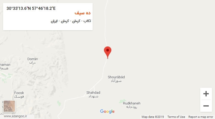 روستای ده سیف بر روی نقشه