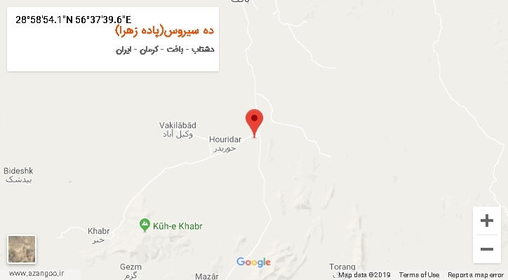 روستای ده سیروس(پاده زهرا) بر روی نقشه