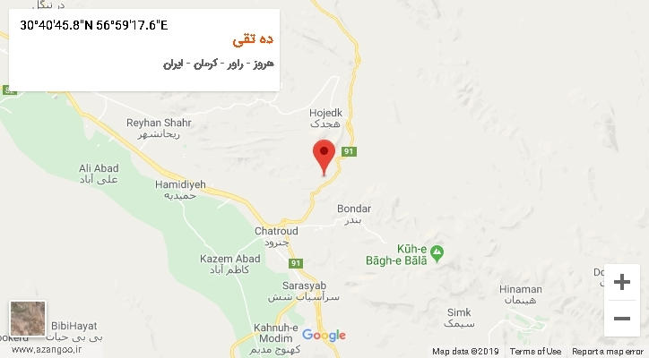 روستای ده تقی بر روی نقشه